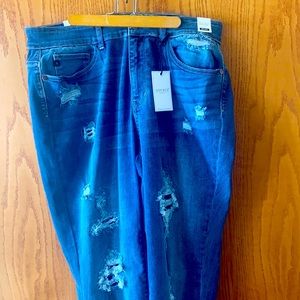 Judy blue skinny 16w distressed with camo